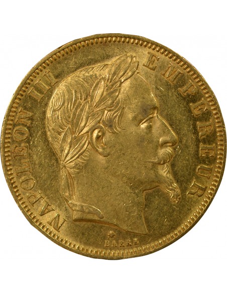 NAPOLEON III ﻿- 50 FRANCS OR 1866 A PARIS