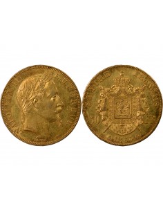 NAPOLEON III ﻿- 50 FRANCS OR 1867 A PARIS 2