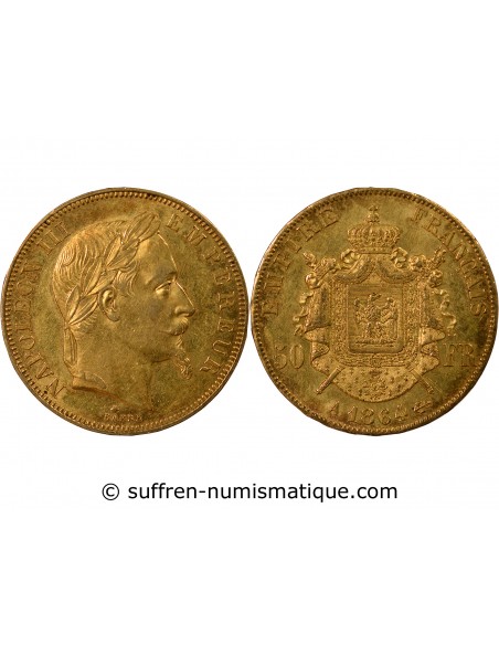 NAPOLEON III ﻿- 50 FRANCS OR 1867 A PARIS