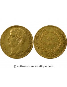 BONAPARTE 1er CONSUL﻿ - 40 FRANCS OR AN 12 A PARIS﻿