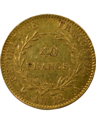 BONAPARTE 1er CONSUL﻿ - 40 FRANCS OR AN 12 A PARIS﻿