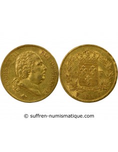 40 FRANCS OR LOUIS XVIII 1818 W LILLE