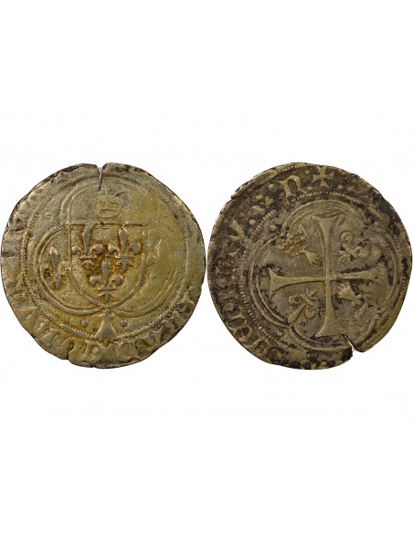 Charles VIII 1 blanc Billon 1491-1498 T Nantes