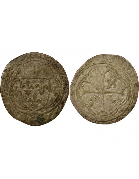 Charles VIII 1 blanc Billon 1491-1498 T Nantes