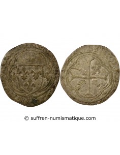 Charles VIII Blanc à la couronne Billon 1491-1498 T Nantes