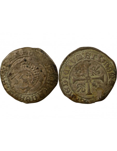 BRETAGNE, CHARLES VIII - LIARD 1492 / 1498 R RENNES