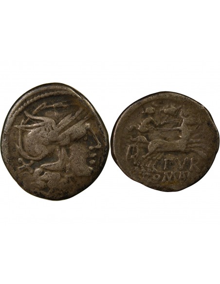 République Romaine 1 denier Argent 169-158 AV JC R Rome