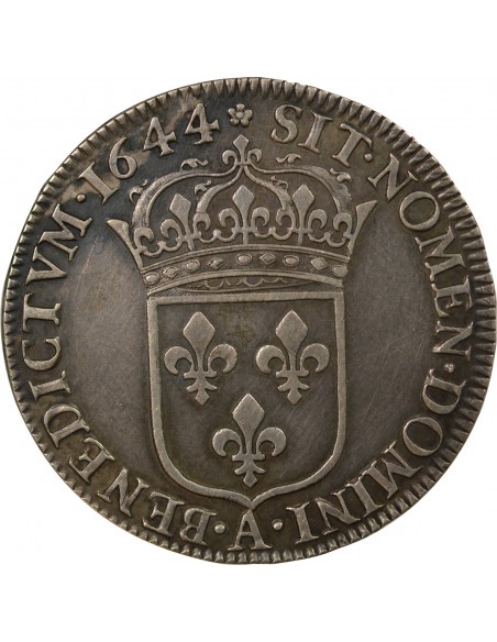 Louis XIV 01-févr ecu Argent 1644 A Paris