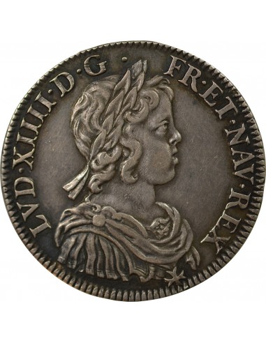 Louis XIV 1/2 Ecu Argent 1644 A Paris