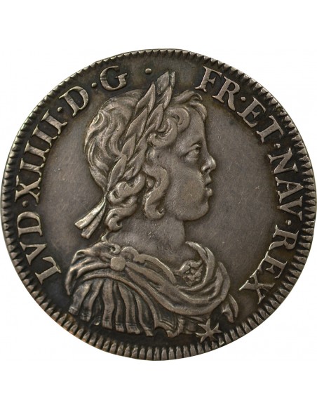 Louis XIV 01-févr ecu Argent 1644 A Paris