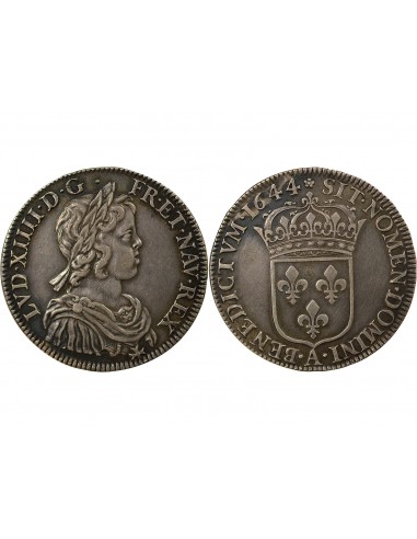 Louis XIV 1/2 Ecu Argent 1644 A Paris