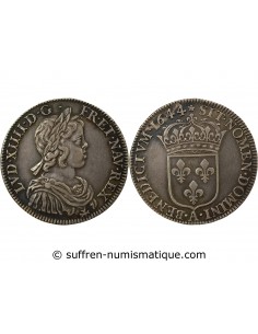 Louis XIV 01-févr ecu Argent 1644 A Paris