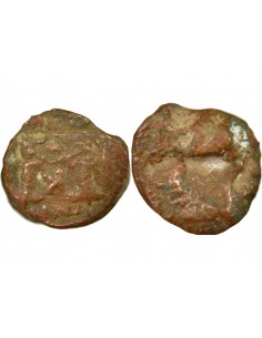 Empire Byzantin Justin II 1/2 Follis Cuivre VIème siècle Carthage 2