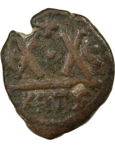 Empire Byzantin Héraclius 1/2 Follis Cuivre 610-641 Carthage