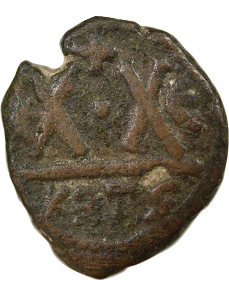 Empire Byzantin Héraclius 1/2 Follis Cuivre 610-641 Carthage