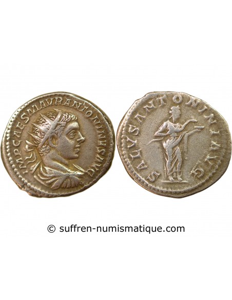 ELAGABAL - ANTONINIEN ARGENT - Salus, 218 / 222 ROME