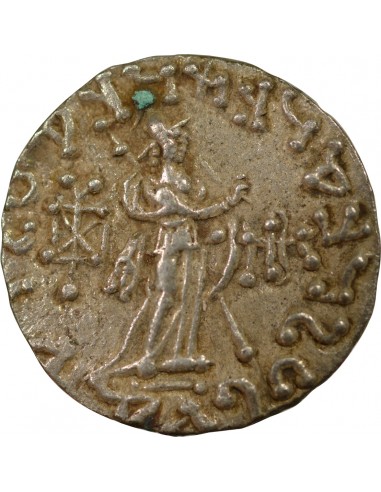 Royaume Indo-Scythe Azès II Tetradrachme Billon 35 AV JC-5 Taxila