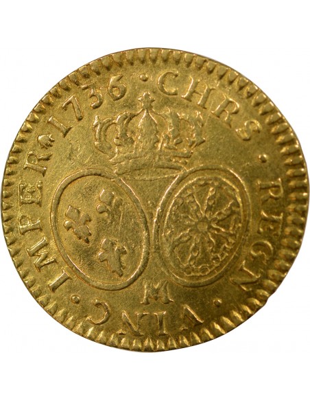 LOUIS XV - LOUIS D'OR AUX LUNETTES 1736/5 M TOULOUSE