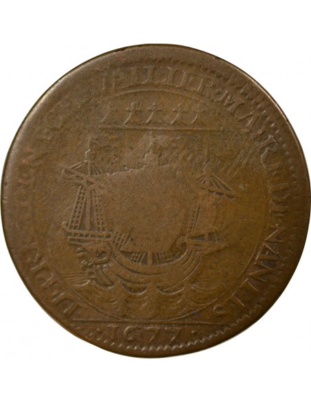 Charles-César Chevalier 1 jeton Cuivre 1677 T Nantes
