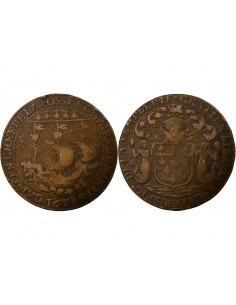 Gratien Libault 1 jeton Cuivre 1671 T Nantes 2