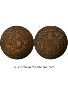 Gratien Libault 1 jeton Cuivre 1671 T Nantes