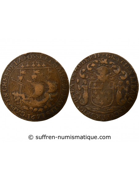Gratien Libault 1 jeton Cuivre 1671 T Nantes