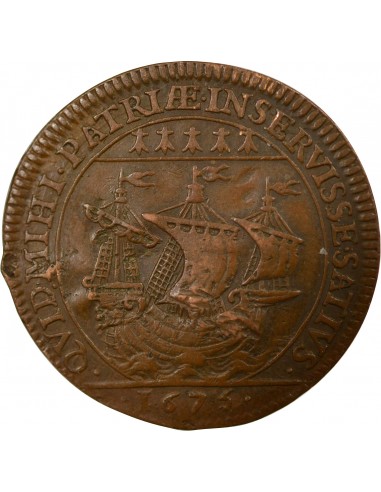 Louis Charette 1 jeton Cuivre 1675 T Nantes