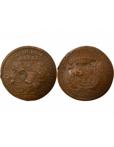 Louis Charette 1 jeton Cuivre 1675 T Nantes