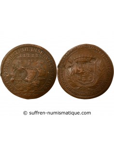 Louis Charette 1 jeton Cuivre 1675 T Nantes