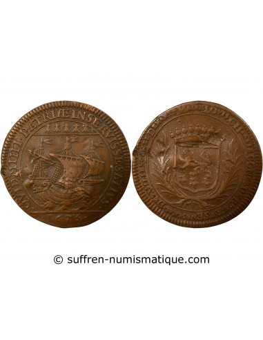 Louis Charette 1 jeton Cuivre 1675 T Nantes