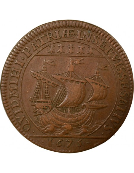 Louis Charette 1 jeton Cuivre 1675 T Nantes