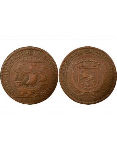 Louis Charette 1 jeton Cuivre 1675 T Nantes
