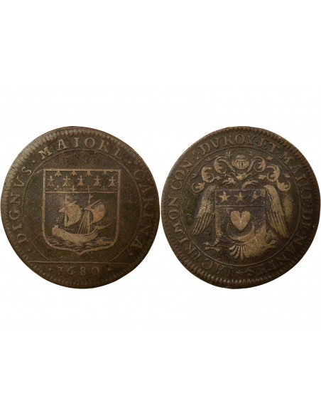 Jacques Fremon 1 jeton Cuivre 1680 T Nantes