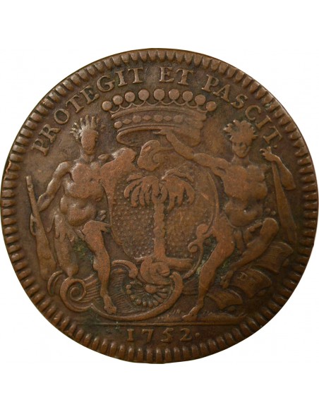 MAIRE DE NANTES, MATHURIN BELLABRE – JETON CUIVRE 1752