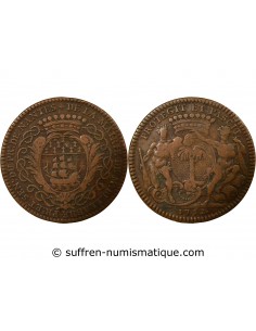 MAIRE DE NANTES, MATHURIN BELLABRE – JETON CUIVRE 1752