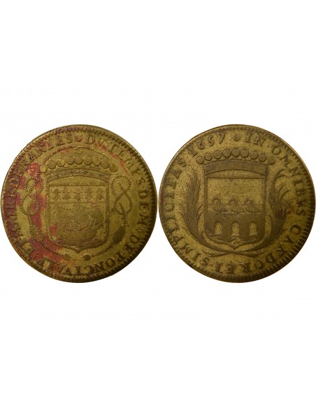 René de Ponctual 1 jeton Laiton 1657 T Nantes