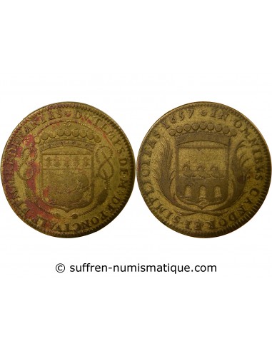 René de Ponctual 1 jeton Laiton 1657 T Nantes