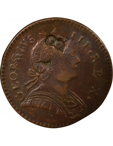 Grande Bretagne George III, Roi de Grande-Bretagne et d´Irlande 1/2 Penny Cuivre 1775 Londres