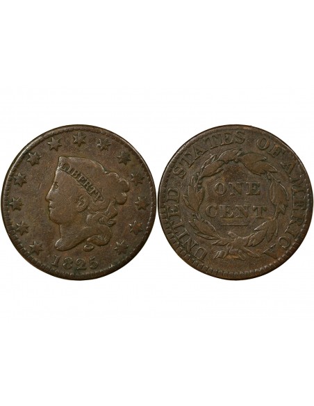 USA 1 cent Cuivre 1825 Philadelphie