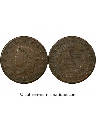 USA 1 cent Cuivre 1825 Philadelphie
