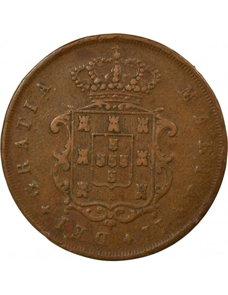 Portugal Maria II 10 Reis Cuivre 1842 Lisbonne