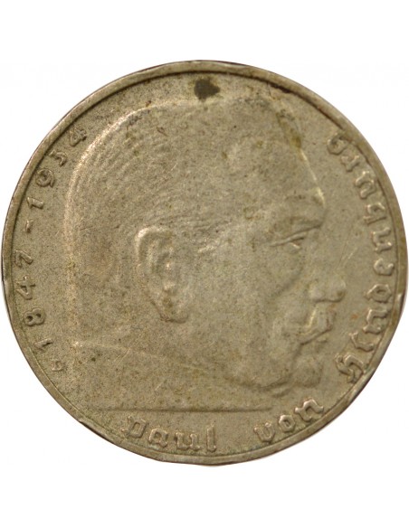 Allemagne 2 mark Argent 1937 A Berlin