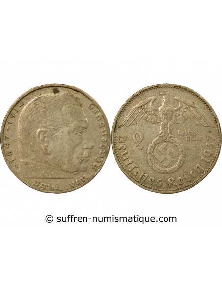 Allemagne 2 mark Argent 1937 A Berlin