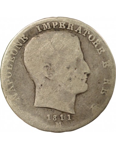 ITALIE, NAPOLEON Ier - LIRE ARGENT - 1811 M MILAN