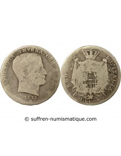 ITALIE, NAPOLEON Ier - LIRE ARGENT - 1811 M MILAN