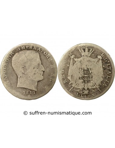 ITALIE, NAPOLEON Ier - LIRE ARGENT - 1811 M MILAN