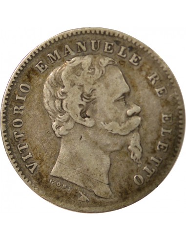 Italie Victor Emmanuel II 1 lira Argent 1860 Florence