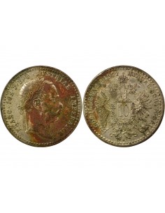 AUTRICHE, FRANÇOIS-JOSEPH Ier - 10 KREUZER ARGENT 1872 2