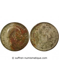AUTRICHE, FRANÇOIS-JOSEPH Ier - 10 KREUZER ARGENT 1872