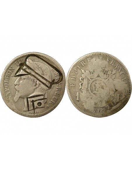 Napoléon III 1 franc Argent 1867 A Paris